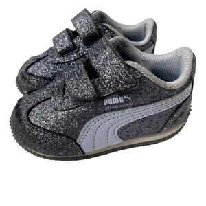 Puma Whirlwind Silver Glitter Infant Shoes - 4